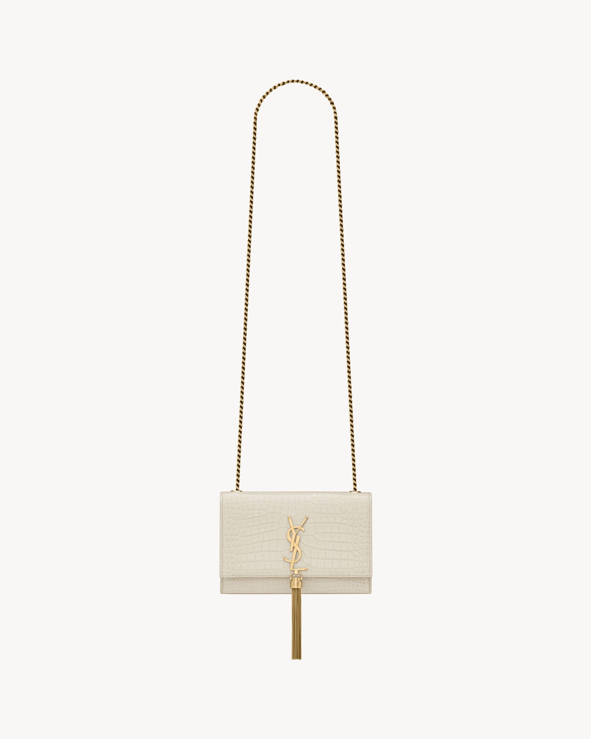 YSL KATE SMALL TASSEL IN CROCODILE-EMBOSSED LEATHER - Image 1